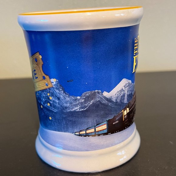 The Polar Express Ceramic Christmas Mug 3D Embossed Train BELIEVE Warner Bros. - Picture 3 of 10